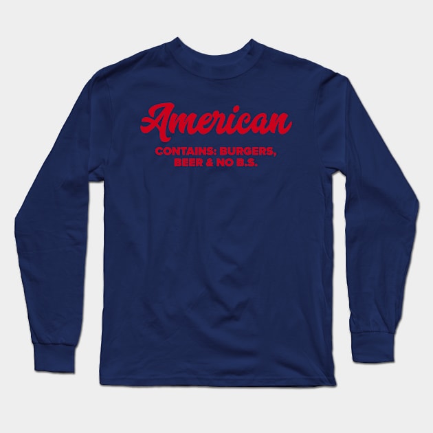 American Long Sleeve T-Shirt by MessageOnApparel